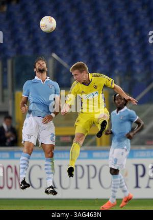 26 settembre 2012 - Roma, Italia - LORIK CANA. SS Lazio vs NK Maribor gara del campionato di calcio Europa League disputata all'Olimpico di Roma. (Immagine di credito: © Gilberto Carbonari/ZUMAPRESS.com) Foto Stock