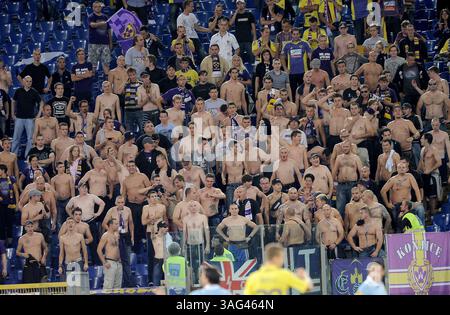 26 settembre 2012 - Roma, Italia - sostenitori Maribor. SS Lazio vs NK Maribor gara del campionato di calcio Europa League disputata all'Olimpico di Roma. (Immagine di credito: © Gilberto Carbonari/ZUMAPRESS.com) Foto Stock