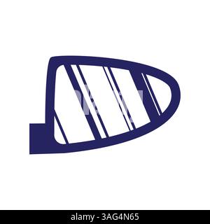 Illustrazione Vector dell'icona di riflessione dello specchietto retrovisore semplice Illustrazione Vettoriale