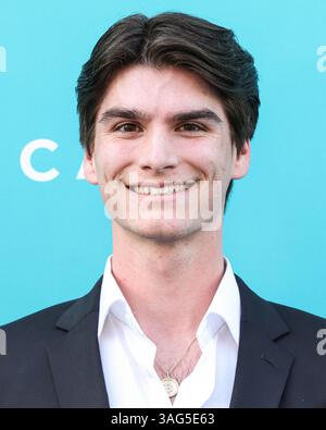 Los Angeles, Stati Uniti. 7 aprile 2025. LOS ANGELES, CALIFORNIA, Stati Uniti d'America - 07 APRILE: Caleb Canales arriva alla proiezione speciale di "Sacramento" della Vertical Entertainment tenutasi al Vista Theatre il 7 aprile 2025 a Los Angeles, California, Stati Uniti. (Foto di Xavier Collin/Image Press Agency) credito: Image Press Agency/Alamy Live News Foto Stock