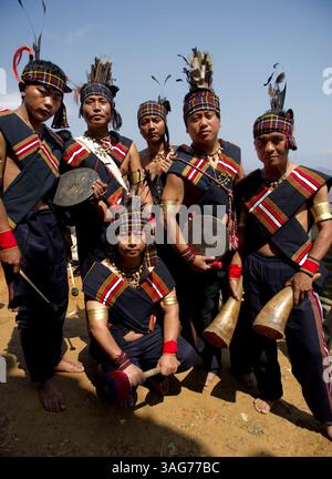 2 marzo 2012 - Aizawl, Mizoram, India - Mizoram, uno stato nel nord-est dell'India, ospita diverse tribù ciascuna con un'identità culturale unica. Questo ritratto mostra il popolo e i costumi della tribù Lushai. (Immagine di credito: © Jaina Mishra/ZUMAPRESS.com) Foto Stock