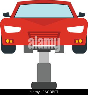 Immagine vettoriale dell'icona del dispositivo di sollevamento auto. Adatto per applicazioni mobili, applicazioni Web e supporti di stampa. Illustrazione Vettoriale