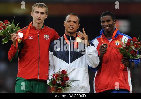 22 agosto 2008 - Pechino, Cina - Medaglia d'oro Bryan Clay (immagine di credito: PhotoXpress/ZUMAPRESS.com) Foto Stock