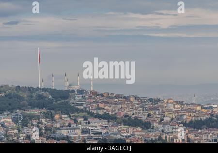 Vista aerea della moschea di Grand Camlica. Foto Stock