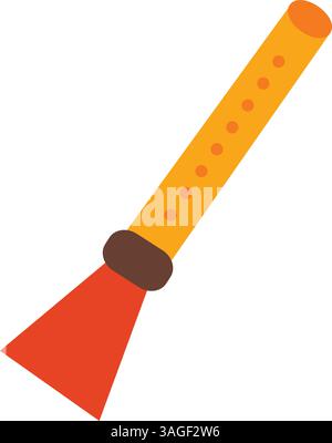 Immagine vettoriale icona flauto. Adatto per applicazioni mobili, applicazioni Web e supporti di stampa. Illustrazione Vettoriale