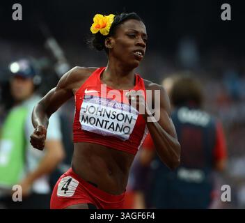 11 agosto 2012 - Londra, GBR - Alysia Johnson Montano degli Stati Uniti corre nella finale dei 800 m femminili alle Olimpiadi estive di sabato 11 agosto 2012, a Londra, Inghilterra. (Immagine di credito: © Nhat V. Meyer/San Jose Mercury News/MCT/ZUMAPRESS.com) Foto Stock