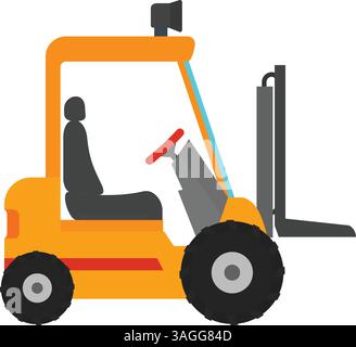 Immagine vettoriale dell'icona del sollevatore. Adatto per applicazioni mobili, applicazioni Web e supporti di stampa. Illustrazione Vettoriale