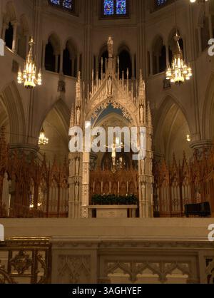 Varie fotografie all'interno della Basilica della Cattedrale del Sacro cuore a Newark, New Jersey. Foto Stock