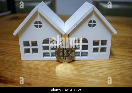 bitcoin e lo stato reale sono per i giovani investitori Foto Stock