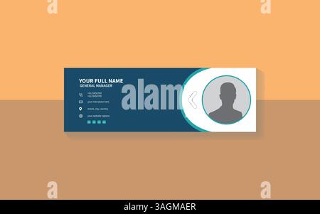 Modello di firma e-mail o piè di pagina e design della copertina dei social media Illustrazione Vettoriale