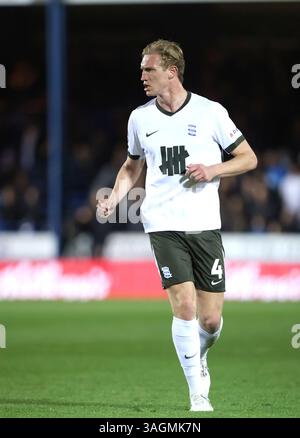 Peterborough, Regno Unito. 8 aprile 2025. Christopher Klarer (BC) alla partita Peterborough United contro Birmingham City EFL League One, al Weston Homes Stadium di Peterborough, Cambridgeshire, l'8 aprile 2025. Crediti: Paul Marriott/Alamy Live News Foto Stock