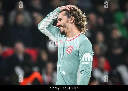 Parigi, Francia. 6 novembre 2024. Antoine GRIEZMANN dell'Atletico Madrid durante la partita di calcio UEFA Champions League, fase MD4 tra Paris Saint-Germain e Atletico de Madrid il 6 novembre 2024 allo stadio Parc des Princes di Parigi, Francia - foto Matthieu Mirville/DPPI credito: DPPI Media/Alamy Live News Foto Stock