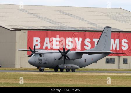 Royal International Air Tattoo, RAF Fairford, Regno Unito. 21 luglio '24. Leonardo C-27J Spartan dell'Aeronautica militare in mostra. Foto Stock
