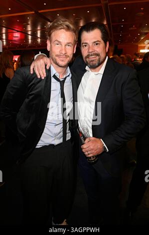 Frederic Heidorn e Daniel Fehlow bei der Verleihung des 31. B.Z. Kulturpreises 2025 m Theater am Potsdamer Platz. Berlino, 08.04.2025 *** Frederic Heidorn e Daniel Fehlow alla cerimonia di premiazione del 31 B Z Kulturpreis 2025 al Theater am Potsdamer Platz Berlin, 08 04 2025 foto:XF.xKernx/xFuturexImagex kulturpreis 5715 Foto Stock