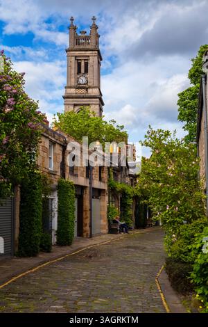 View of the Circus Lane typical back road in Edinburgh. Edinburgh, Scotland, United Kingdom, Europe. Stock Photo