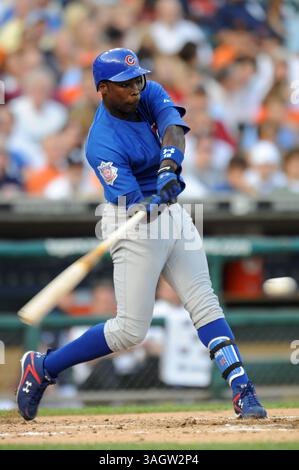 23 giugno 2009: Chicago Cubs Alfonso Soriano n. 12 in battuta contro i Detroit Tigers a Comerica Park, Detroit, Michigan. Detroit Won, 5-4. (Immagine di credito: © Scott Schupbach/Cal Sport Media/ZUMA Press) Foto Stock