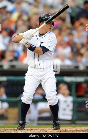 23 giugno 2009: Detroit Tigers Brandon Inge n. 15 in battuta contro i Chicago Cubs a Comerica Park, Detroit, Michigan. Detroit Won, 5-4. (Immagine di credito: © Scott Schupbach/Cal Sport Media/ZUMA Press) Foto Stock