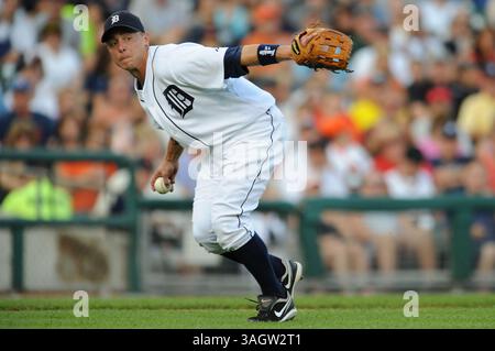 23 giugno 2009: Detroit Tigers Brandon Inge n. 15 in gara contro i Chicago Cubs a Comerica Park, Detroit, Michigan. Detroit Won, 5-4. (Immagine di credito: © Scott Schupbach/Cal Sport Media/ZUMA Press) Foto Stock