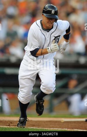 23 giugno 2009: Detroit Tigers Brandon Inge n. 15 in gara contro i Chicago Cubs a Comerica Park, Detroit, Michigan. Detroit Won, 5-4. (Immagine di credito: © Scott Schupbach/Cal Sport Media/ZUMA Press) Foto Stock
