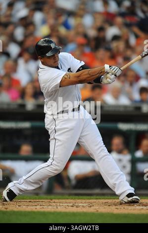 23 giugno 2009: I Detroit Tigers Miguel Cabrera #24 in battuta contro i Chicago Cubs a Comerica Park, Detroit, Michigan. Detroit Won, 5-4. (Immagine di credito: © Scott Schupbach/Cal Sport Media/ZUMA Press) Foto Stock