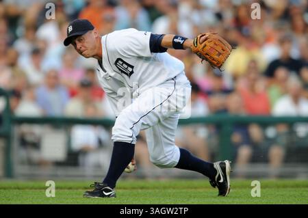 23 giugno 2009: Detroit Tigers Brandon Inge n. 15 in gara contro i Chicago Cubs a Comerica Park, Detroit, Michigan. Detroit Won, 5-4. (Immagine di credito: © Scott Schupbach/Cal Sport Media/ZUMA Press) Foto Stock