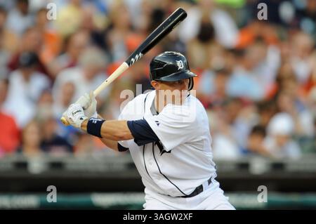 23 giugno 2009: Detroit Tigers Brandon Inge n. 15 in battuta contro i Chicago Cubs a Comerica Park, Detroit, Michigan. Detroit Won, 5-4. (Immagine di credito: © Scott Schupbach/Cal Sport Media/ZUMA Press) Foto Stock