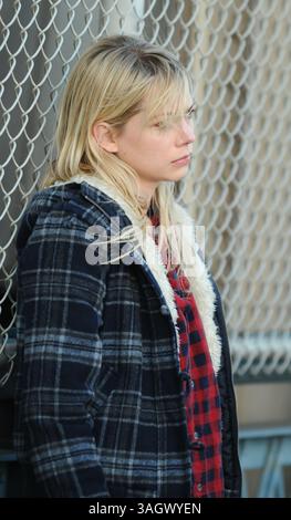 19 maggio 2009, New York City l'attrice Michelle Williams è stata sul set del Manhattan Bridge del nuovo film "San Valentino Blu" il 19 maggio 2009 a New York City (immagine di credito: © Sharkpixs/ZUMA Press) Foto Stock