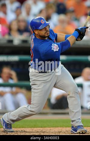 23 giugno 2009: Chicago Cubs Geovany Soto in battuta contro i Detroit Tigers a Comerica Park, Detroit, Michigan. Detroit Won, 5-4. (Immagine di credito: © Scott Schupbach/Cal Sport Media/ZUMA Press) Foto Stock