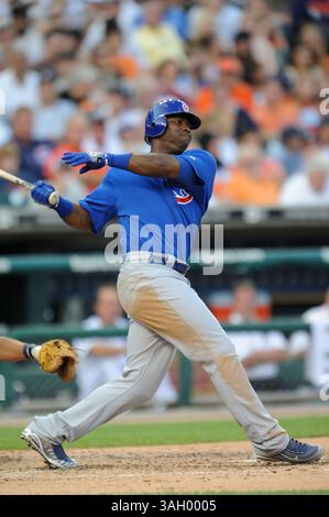 23 giugno 2009: Chicago Cubs Milton Bradley n. 21 in battuta contro i Detroit Tigers a Comerica Park, Detroit, Michigan. Detroit Won, 5-4. (Immagine di credito: © Scott Schupbach/Cal Sport Media/ZUMA Press) Foto Stock