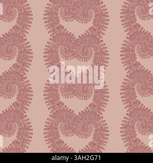 Ripetizione della felce a forma di cuore Illustrazione Vettoriale