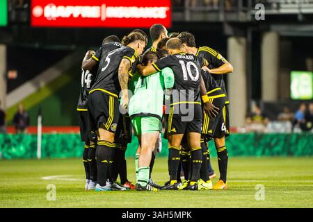 Columbus Crew SC prima della partita tra Los Angeles Galaxy e Columbus Crew SC al MAPFRE Stadium di Columbus, OHIO. Il 13 giugno 2015. ..Los Angeles Galaxy 1.Columbus Crew SC 1 ..Photo Credit: Dorn Byg / CSM(Credit Image: © Dorn Byg/Cal Sport Media/ZUMAPRESS.com) Foto Stock