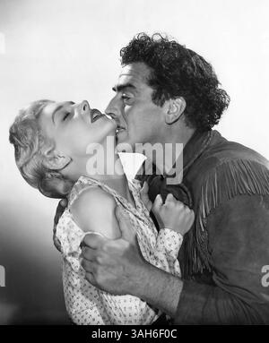 21 marzo 2006 - Anne Bancroft, Victor Mature, sul set del film "l'ultima frontiera", 1955 (immagine di credito: © Glasshouse/ZUMA Wire) Foto Stock