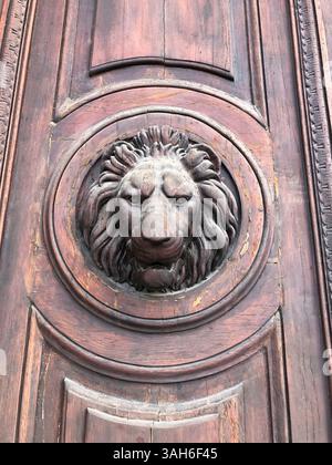 Porta in legno - primo piano Foto Stock