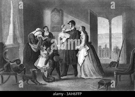 10 marzo 2015 - partenza per il warÂ€ , disegnato da G. White, inciso da J. G. MacRae, incisione, circa 1870 (immagine di credito: © Glasshouse/ZUMA Wire) Foto Stock