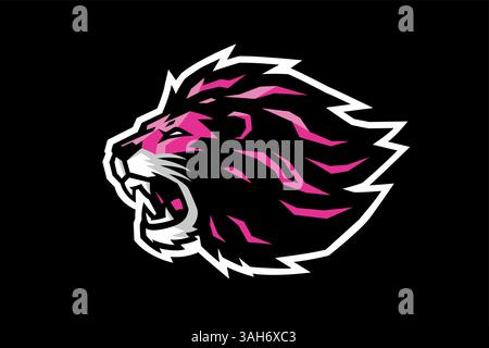 Immagine di Roaring Lion Head Illustrazione Vettoriale