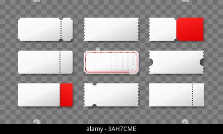 Provini bianchi di forme diverse, set di provini su sfondo trasparente. Vettore Illustrazione Vettoriale