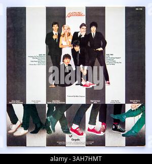 Back cover di Parallel Lines, il terzo album in studio dei Blondie, pubblicato nel 1978 Foto Stock