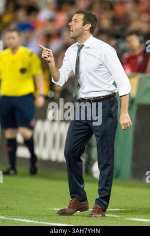 30 maggio 2015 Washington, DC: Capo allenatore dei DC United Ben Olsen durante la partita MLS tra Philadelphia Union e DC United al RFK Stadium il 30 maggio 2015 a Washington, DC. Jacob Kupferman/CSM(Credit Image: © Jacob Kupferman/Cal Sport Media/ZUMAPRESS.com) Foto Stock