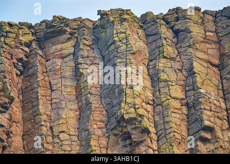 Eroded Rocks alla Top of Devils Tower nel Wyoming Foto Stock