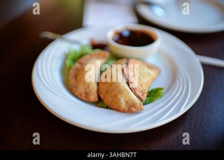 Empanadas nel ristorante Foto Stock