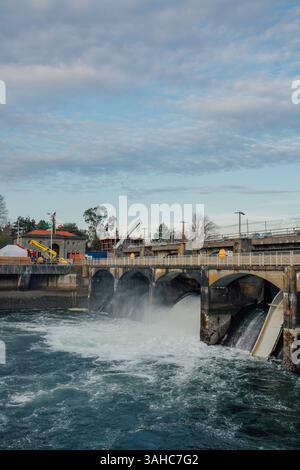 Ballard Locks a Seattle, Washington Foto Stock