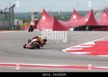10 aprile 2015 - Austin, Texas, USA - NGM Forward Racing Yamaha tedesco STEFAN BRADL (6) durante la seconda sessione di prove libere del Grand Prix of the Americas ad Austin, Texas (Credit Image: © Pierre Stevenin/ZUMA Wire) Foto Stock