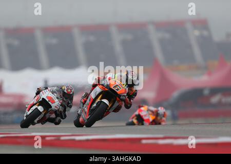11 aprile 2015 - Austin, Texas, USA - NGM Forward Racing Yamaha tedesco STEFAN BRADL (6) durante la terza sessione di prove libere del Grand Prix of the Americas ad Austin, Texas (Credit Image: © Pierre Stevenin/ZUMA Wire) Foto Stock