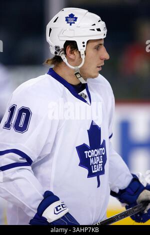 16 novembre 2008 - Calgary, Alberta, Canada - foto profilo giocatore NHL su Alex Steen dei Toronto Maple Leafs durante una recente partita di hockey a Calgary. (Immagine di credito: © Larry MacDougal via ZUMA Wire) Foto Stock