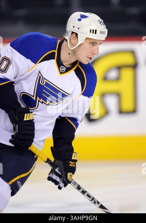 28 ottobre 2011 - Calgary, Alberta, Canada - foto del profilo del giocatore NHL su Alexander Steen dei St. Louis Blues durante una partita recente a Calgary. (Immagine di credito: © Larry MacDougal via ZUMA Wire) Foto Stock