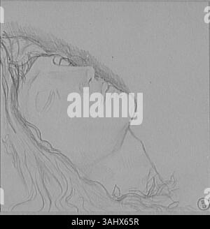 Etude pour Orphée di Gustave Moreau, creato tra il 1850 e il 1895, è uno studio preparatorio per la raffigurazione di Orfeo. L'opera esplora la figura di Orfeo in relazione al suo ruolo mitologico di poeta e musicista. Foto Stock