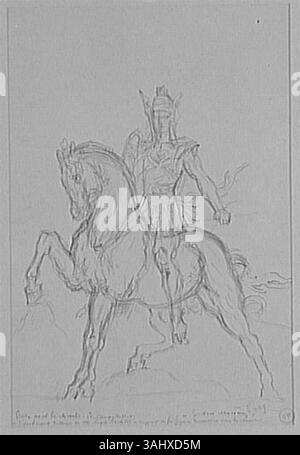 L'Etude pour Dejanire di Gustave Moreau, creato tra il 1850 e il 1895, è uno studio preparatorio per la sua raffigurazione di Dejanire dalla mitologia greca. Fa parte della collezione del Museo Gustave Moreau. Foto Stock