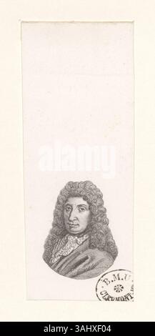 Una litografia della collezione Boyer di Antoine Courtin, creata da Ambroise Tardieu. Questa stampa ritrae Courtin, una figura storica significativa, in dettaglio. Foto Stock