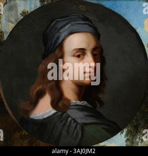 Questo ritratto di Bindo Altoviti (1491-1556), attribuito a Raffaello o alla sua bottega, fu creato tra il 1600 e il 1799. Si tratta di un olio su tela che cattura il ricco mercante e banchiere in abbigliamento rinascimentale. Foto Stock