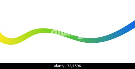 Linea astratta del fluido. Forma d'onda a gradiente colorata per sfondo astratto. Illustrazione Vettoriale